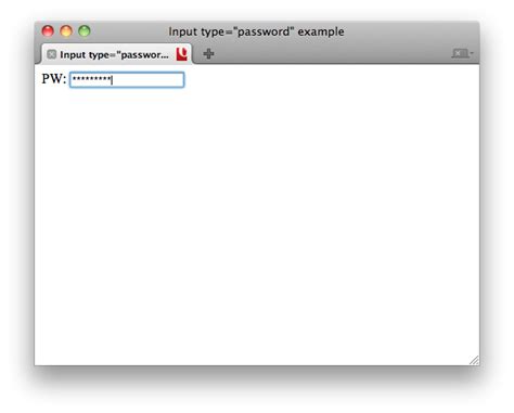 input pw.